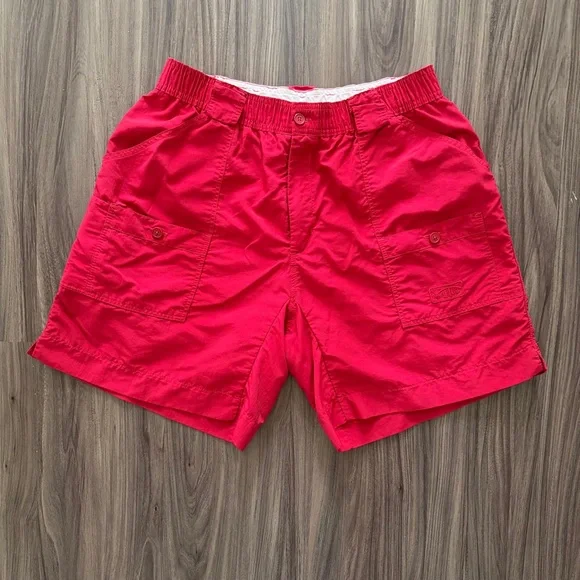 AFTCO Original Fishing Men’s Shorts size 34- Red - Picture 1 of 5
